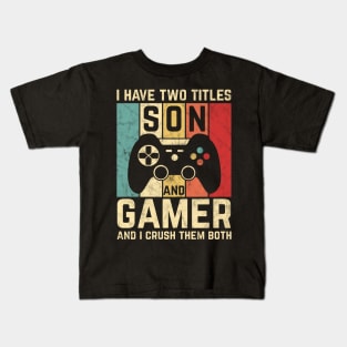 Vintage Video Games Retro Gamer Gift For Boys Son Kids T-Shirt